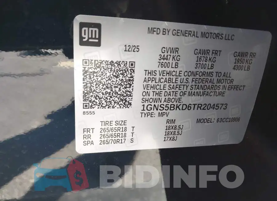 1GNS5BKD6TR204573 Photo# 9
