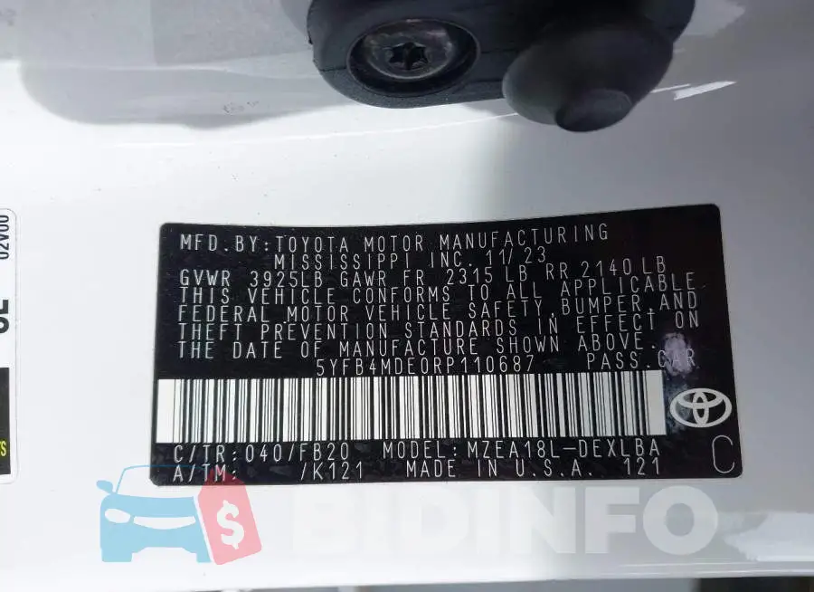 5YFB4MDE0RP110687 Photo# 9