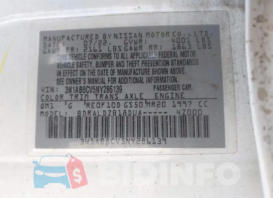 3N1AB8CV5NY286139 Photo# 9