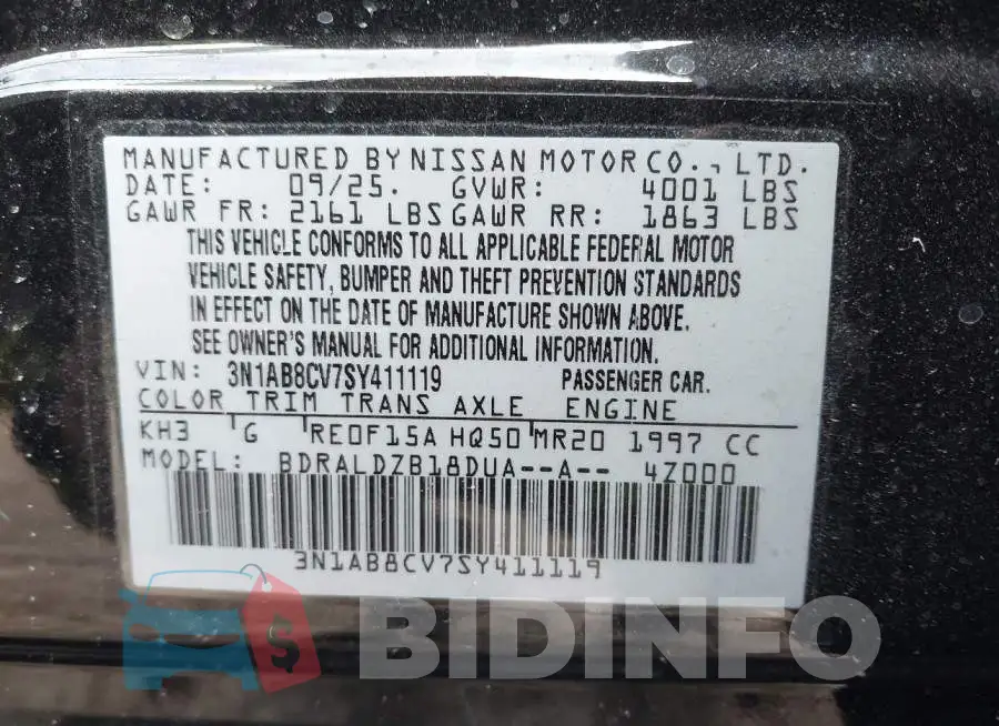 3N1AB8CV7SY411119 Photo# 9