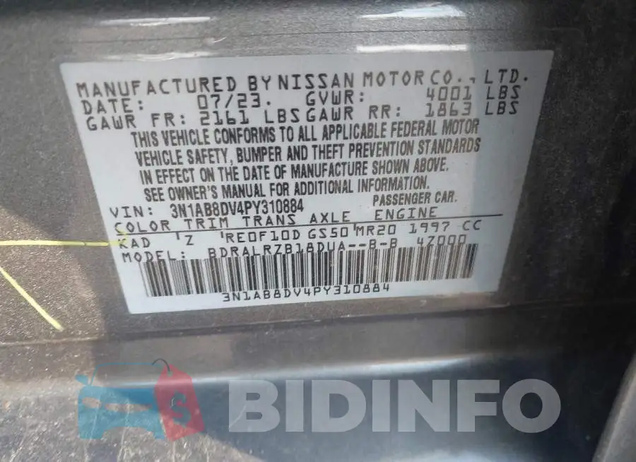 3N1AB8DV4PY310884 Photo# 9