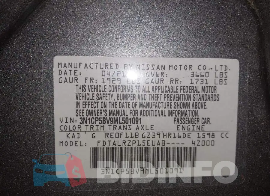 3N1CP5BV9ML501091 Photo# 9