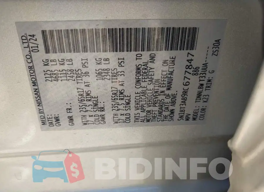 5N1BT3AB9RC677847 Photo# 9