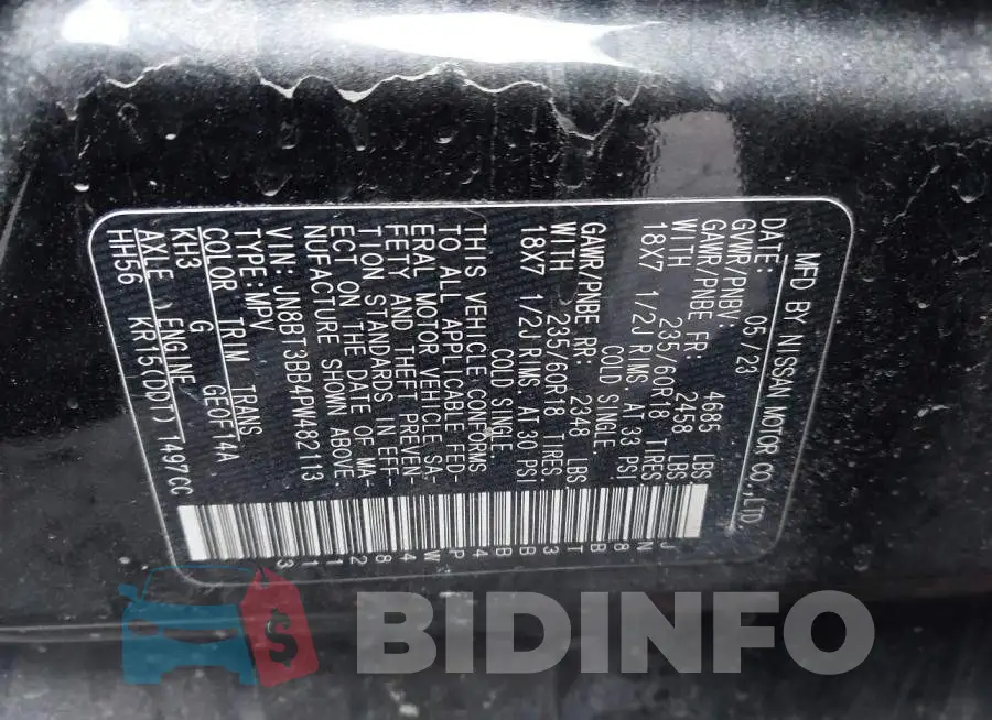 JN8BT3BB4PW482113 Photo# 9