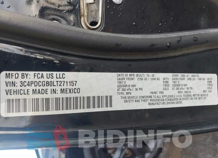 3C4PDCGB0LT271157 Photo# 9