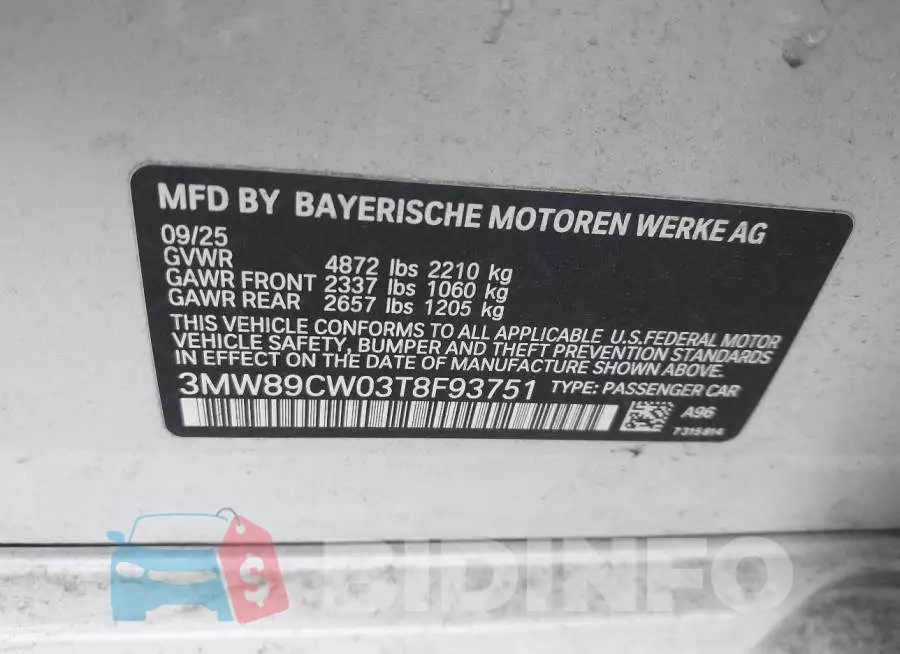 3MW89CW03T8F93751 Photo# 9
