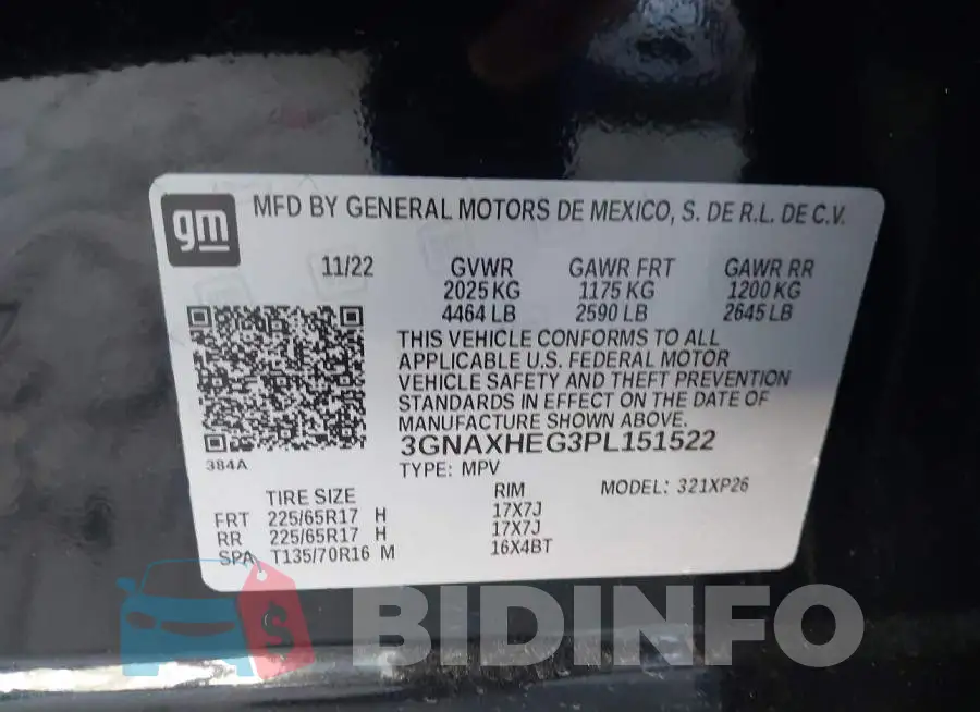 3GNAXHEG3PL151522 Photo# 9