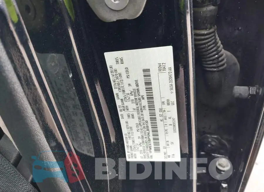 1FMEE5BP5NLB59130 Photo# 9