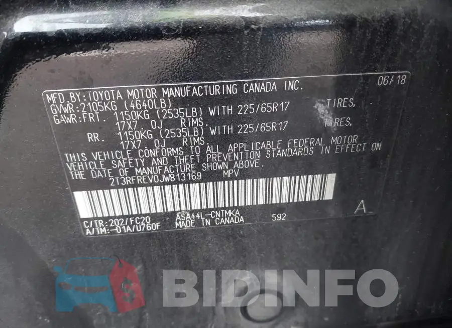 2T3RFREV0JW813169 Photo# 9