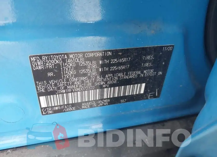 JTMW1RFVXMD072322 Photo# 9