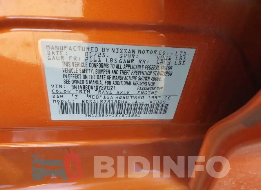 3N1AB8DV1SY291221 Photo# 9