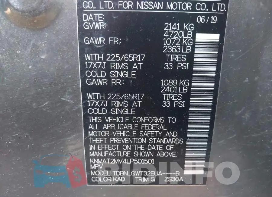 KNMAT2MV4LP501501 Photo# 9