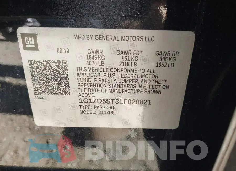 1G1ZD5ST3LF020821 Photo# 9