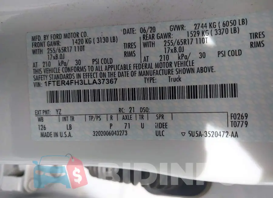 1FTER4FH3LLA37367 Photo# 9