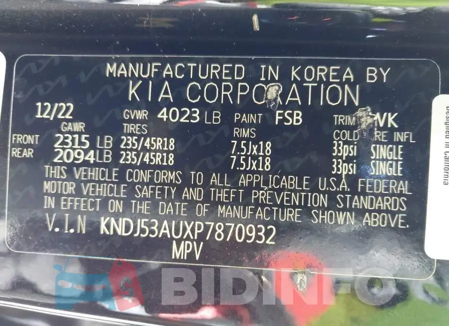 KNDJ53AUXP7870932 Photo# 9