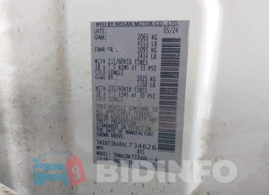 5N1BT3BA8RC734626 Photo# 9