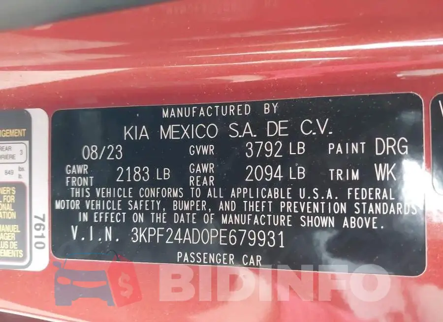 3KPF24AD0PE679931 Photo# 9