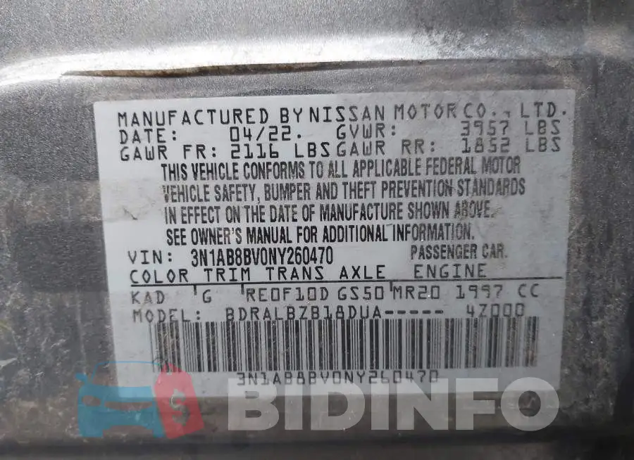3N1AB8BV0NY260470 Photo# 9
