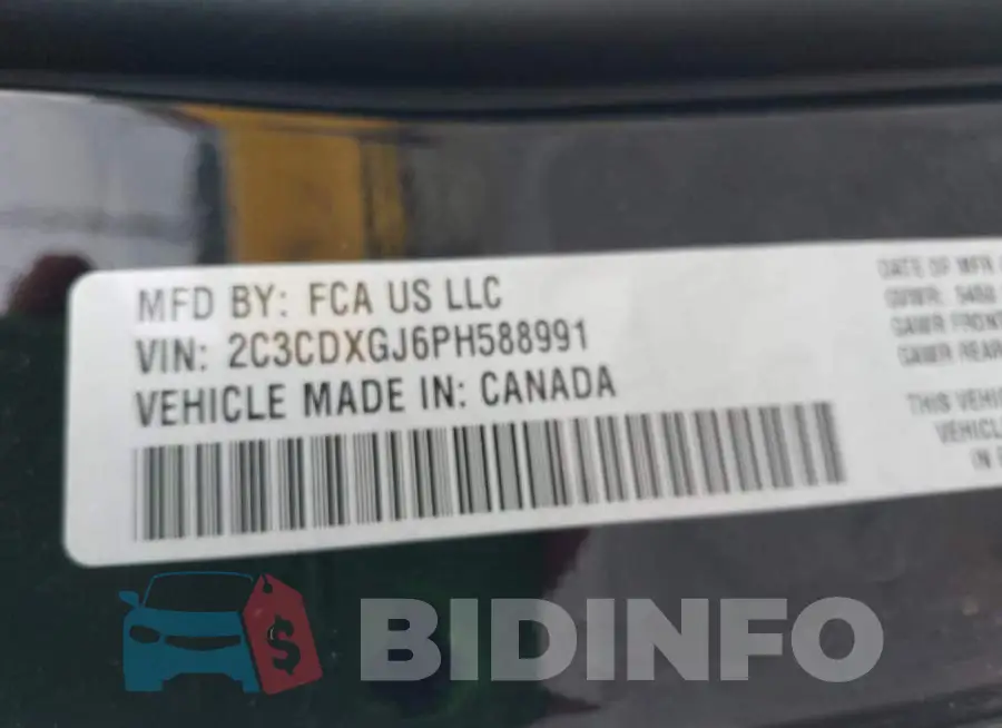 2C3CDXGJ6PH588991 Photo# 9