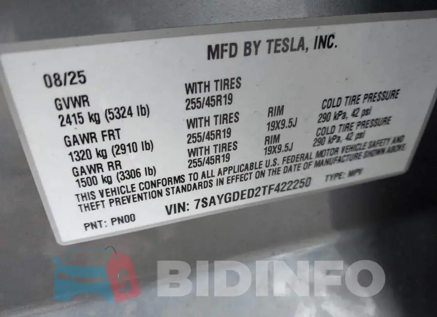 7SAYGDED2TF422250 Photo# 9