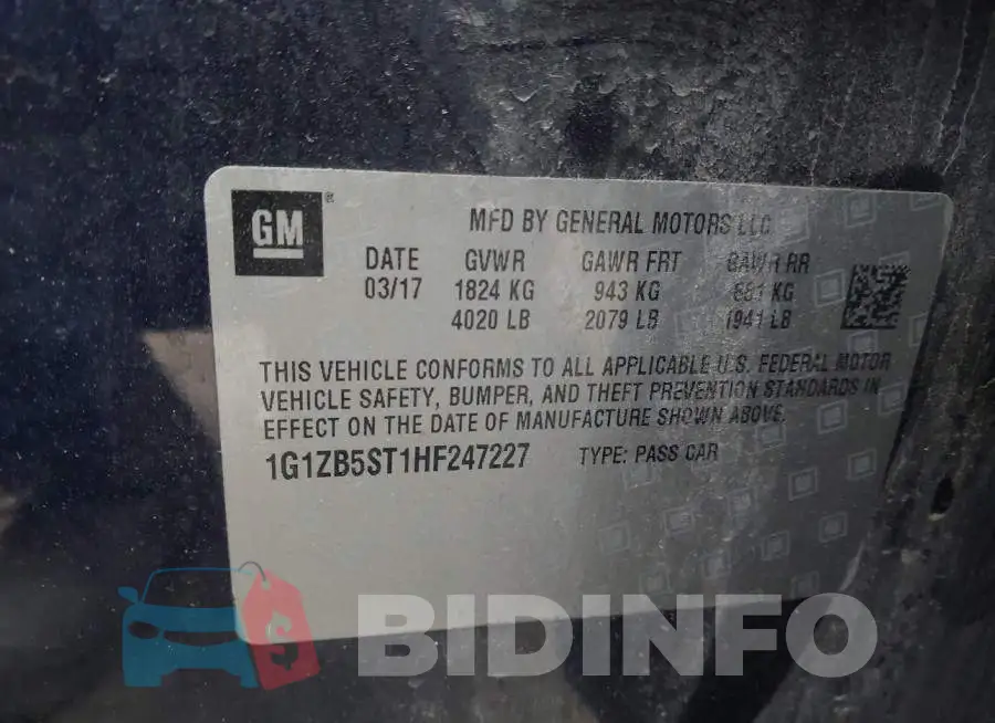 1G1ZB5ST1HF247227 Photo# 9