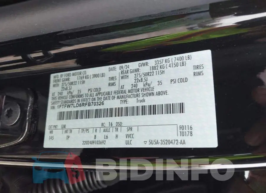 1FTFW7LD8RFB70326 Photo# 9