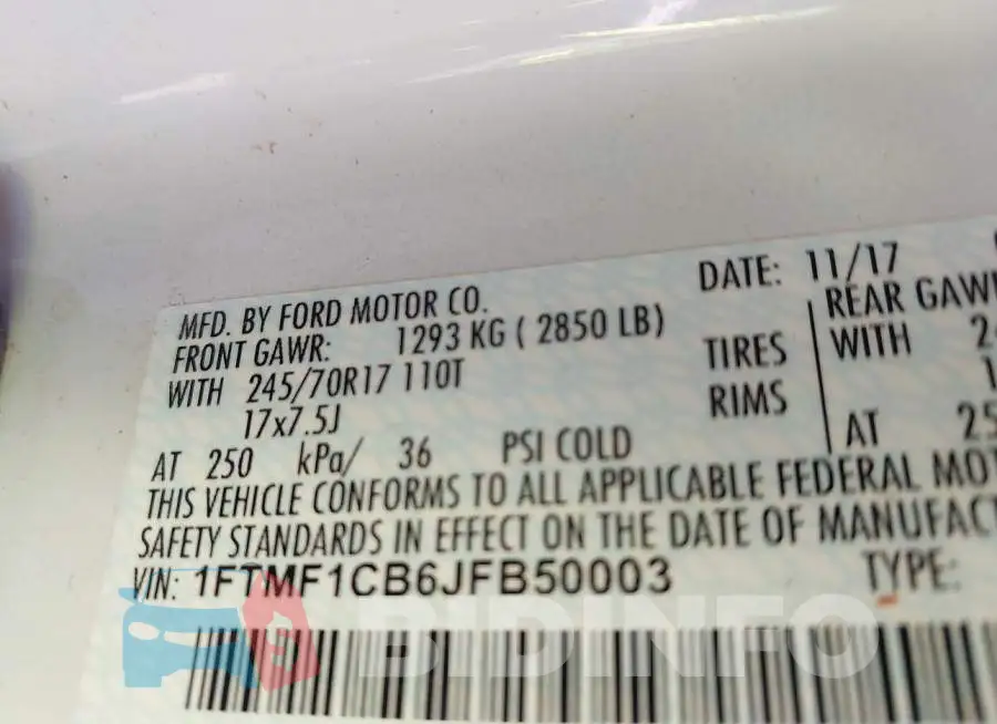 1FTMF1CB6JFB50003 Photo# 9