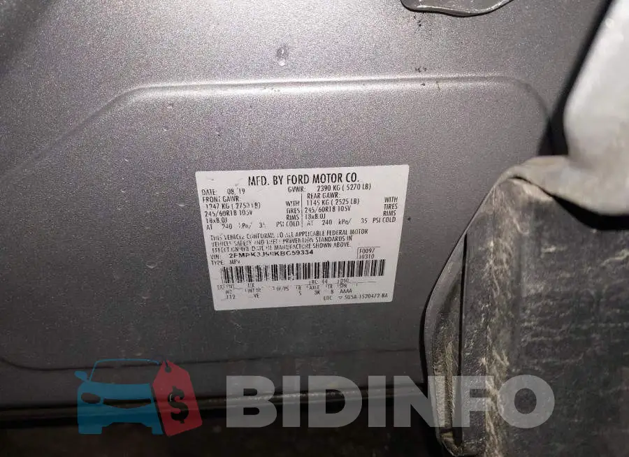 2FMPK3J90KBC59334 Photo# 9