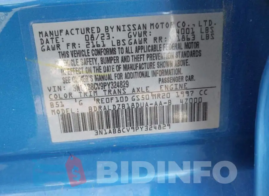 3N1AB8CV9PY324829 Photo# 9