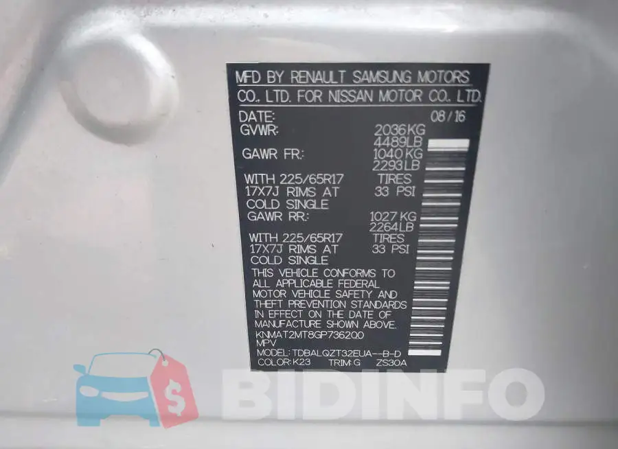 KNMAT2MT8GP736200 Photo# 9