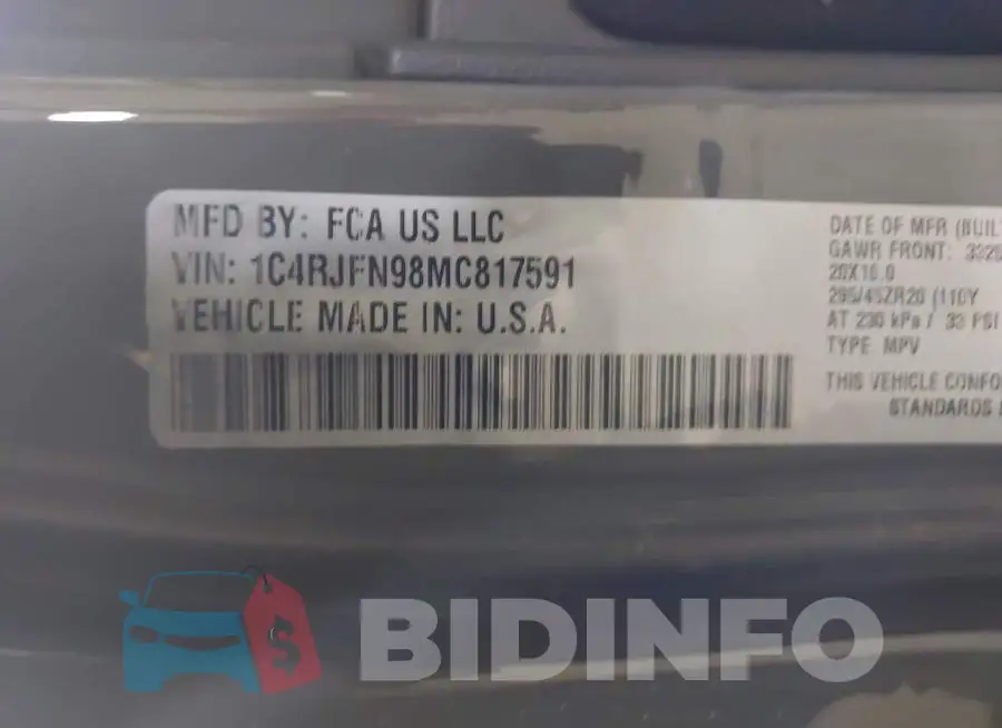 1C4RJFN98MC817591 Photo# 9