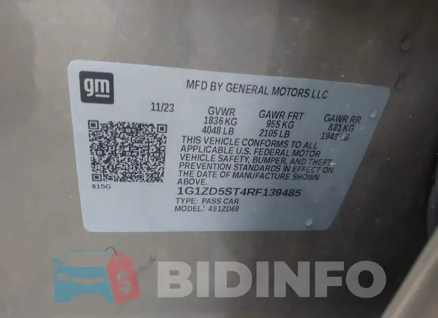 1G1ZD5ST4RF139485 Photo# 9