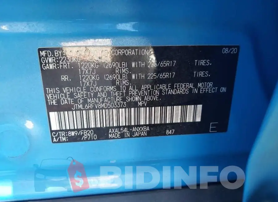 JTML6RFV8MD503373 Photo# 9