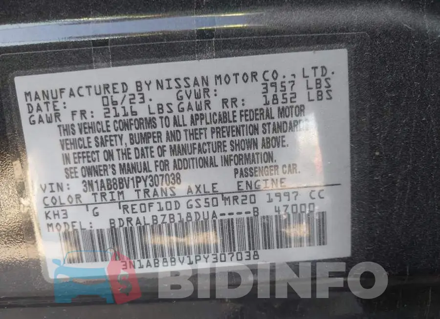 3N1AB8BV1PY307038 Photo# 9
