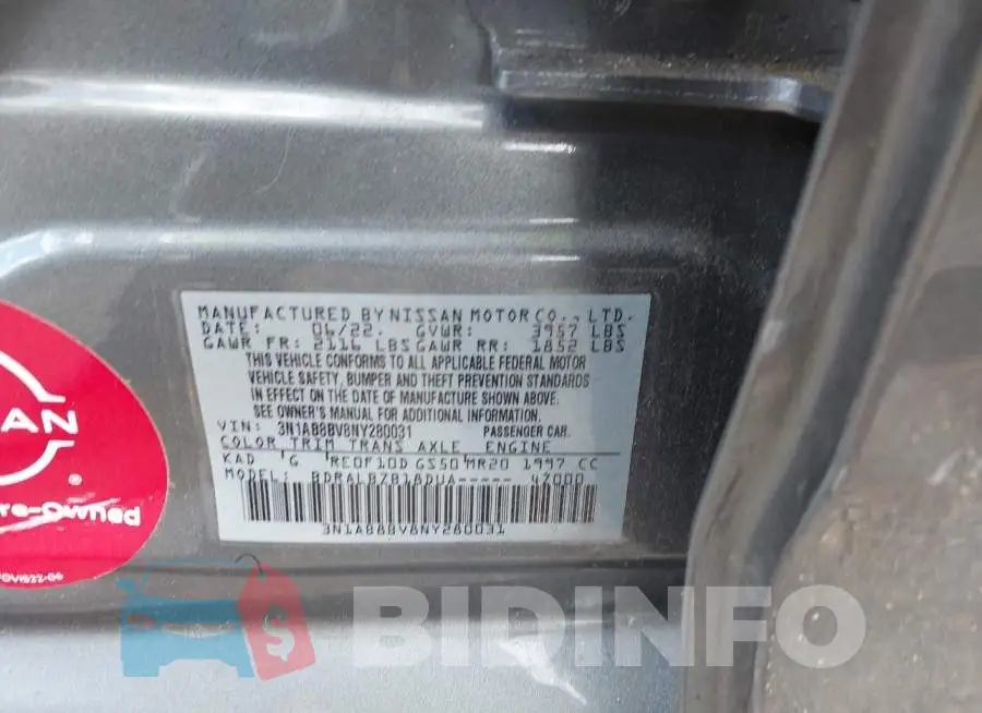 3N1AB8BV8NY280031 Photo# 9