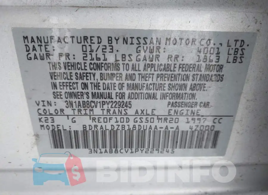 3N1AB8CV1PY229245 Photo# 9