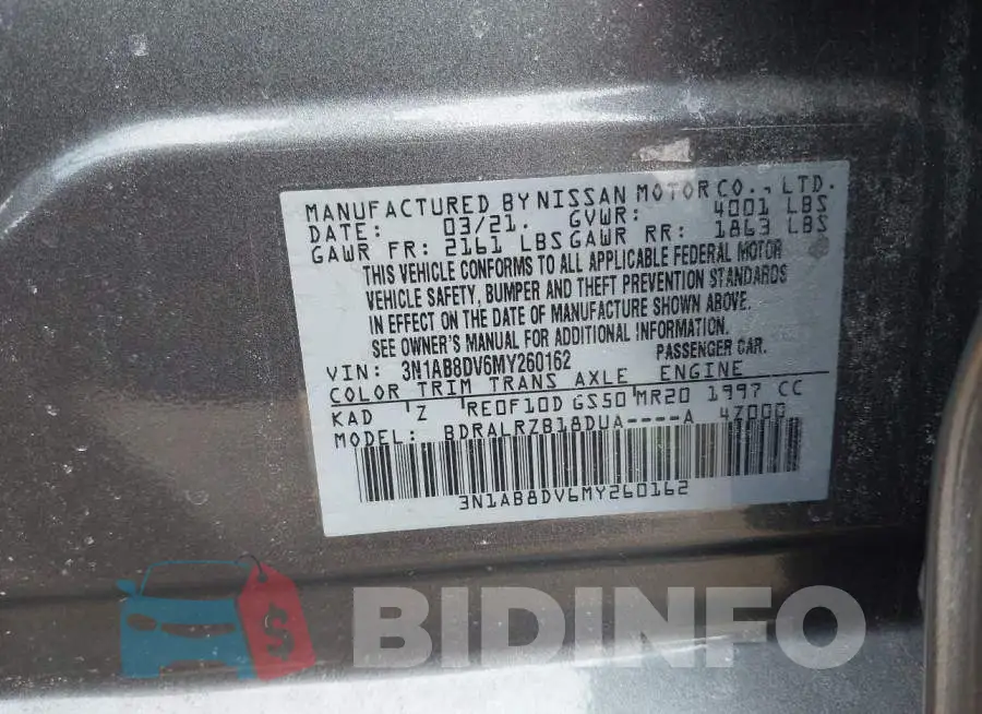 3N1AB8DV6MY260162 Photo# 9
