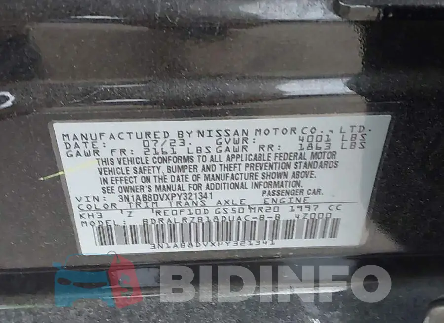 3N1AB8DVXPY321341 Photo# 9