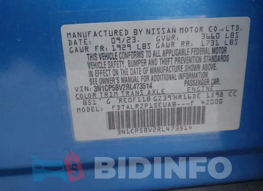 3N1CP5BV2RL473514 Photo# 9