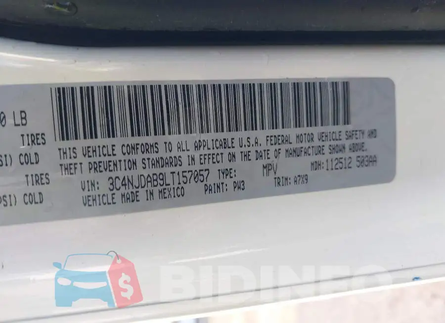 3C4NJDAB9LT157057 Photo# 9