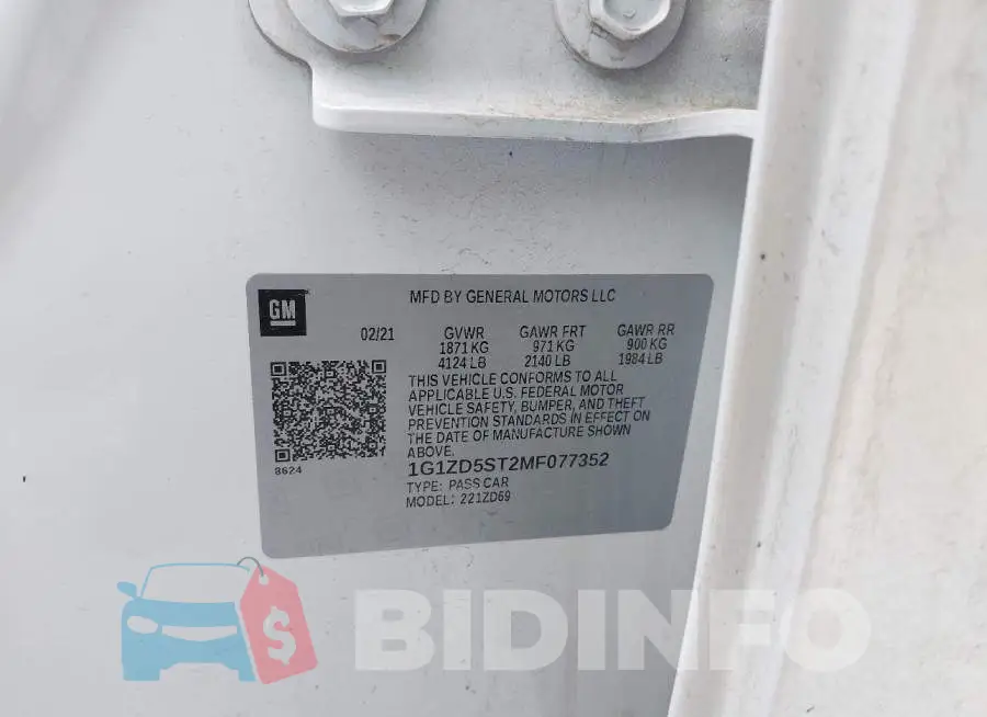 1G1ZD5ST2MF077352 Photo# 6