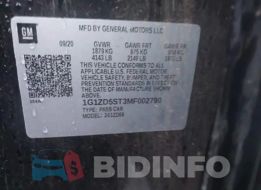 1G1ZD5ST3MF002790 Photo# 9