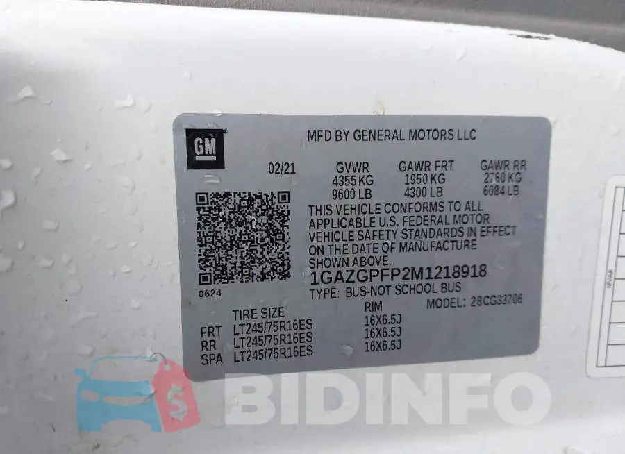 1GAZGPFP2M1218918 Photo# 9