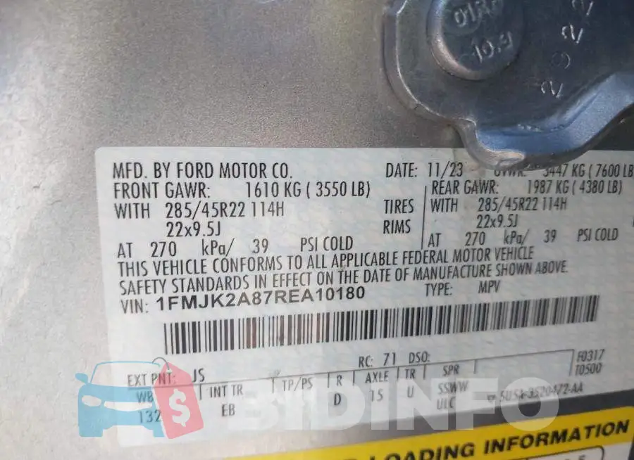 1FMJK2A87REA10180 Photo# 9