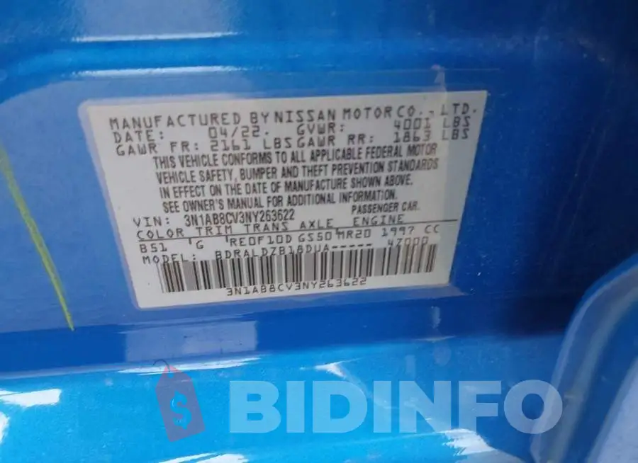 3N1AB8CV3NY263622 Photo# 9