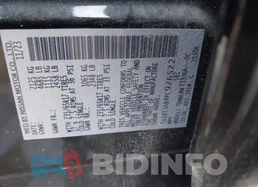 5N1BT3AB4PC926522 Photo# 9