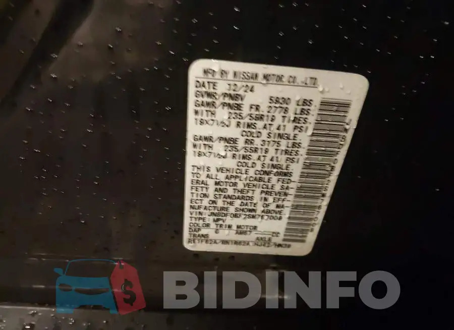 JN8DF0BF2SM767009 Photo# 9