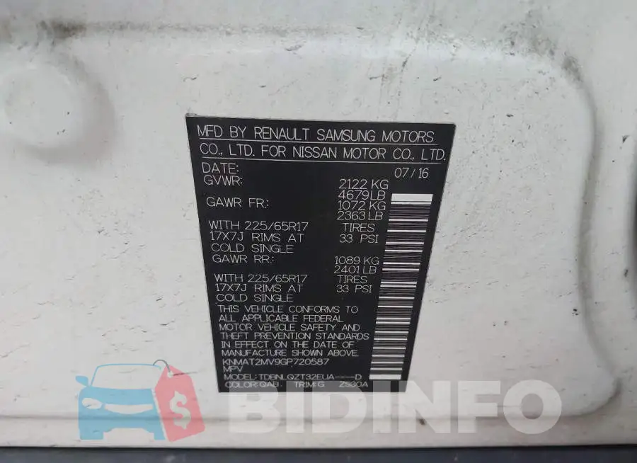 KNMAT2MV9GP720587 Photo# 9