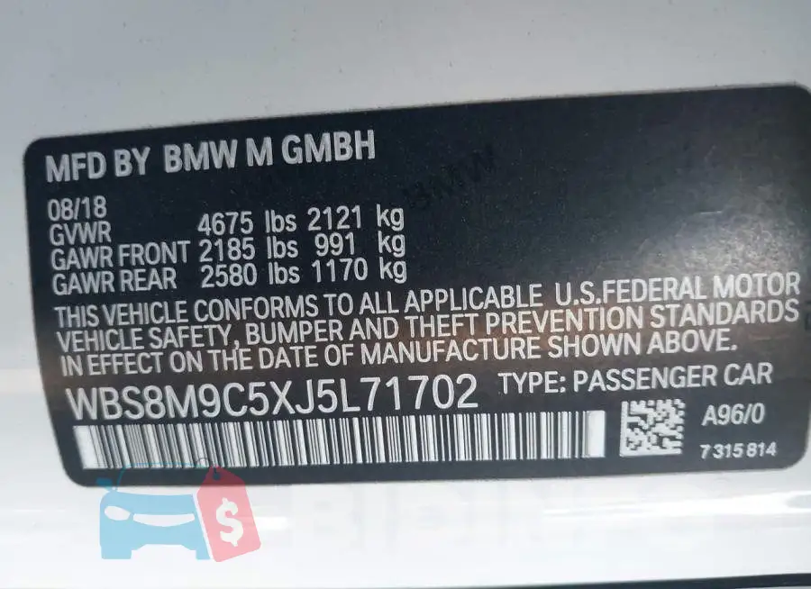 WBS8M9C5XJ5L71702 Photo# 9