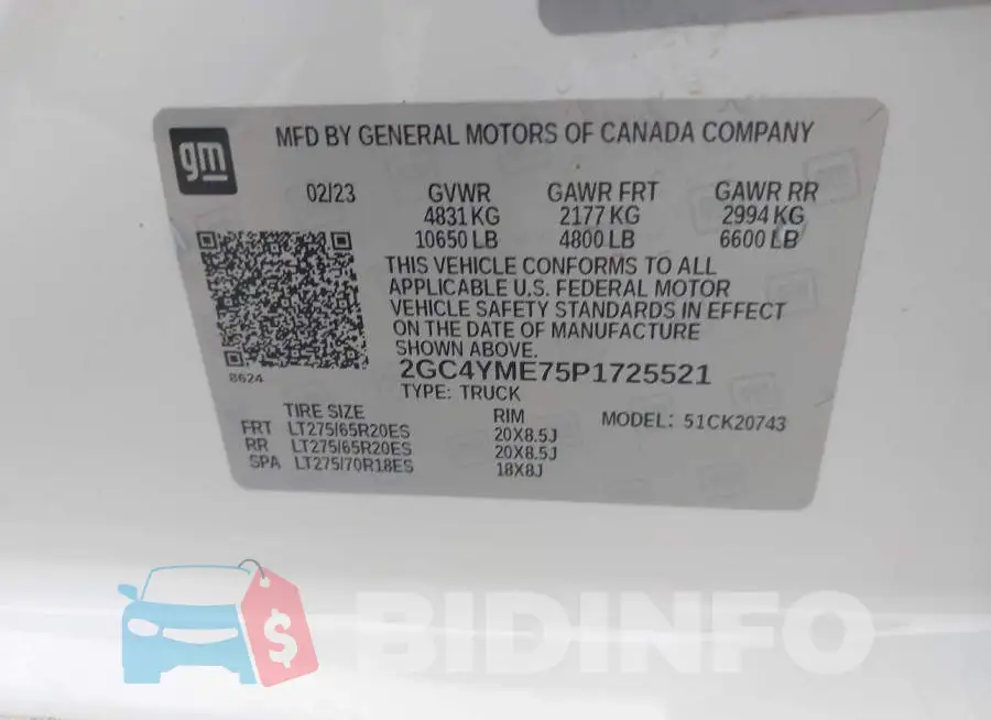 2GC4YME75P1725521 Photo# 8